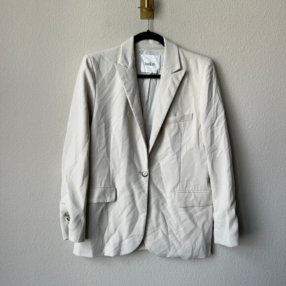 ba&sh Sylvana Off White Cream Blazer Jacket Size S - Picture 2 of 8